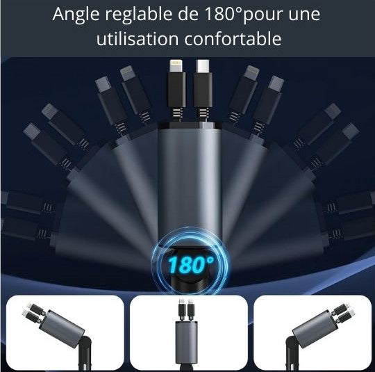 EasyCharger™ - Chargeur de téléphone USB 100W Rétractable